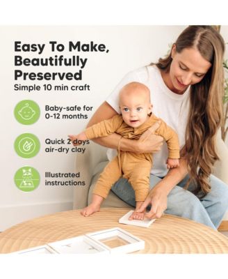 Fond Baby Hand and Footprint Kit Frame, Baby Shower Gifts for Boys, Girls, Newborn Baby Keepsake Footprint Kit