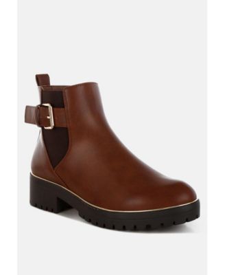 Womens Antorin Chunky Buckle Detail Ankle Boots