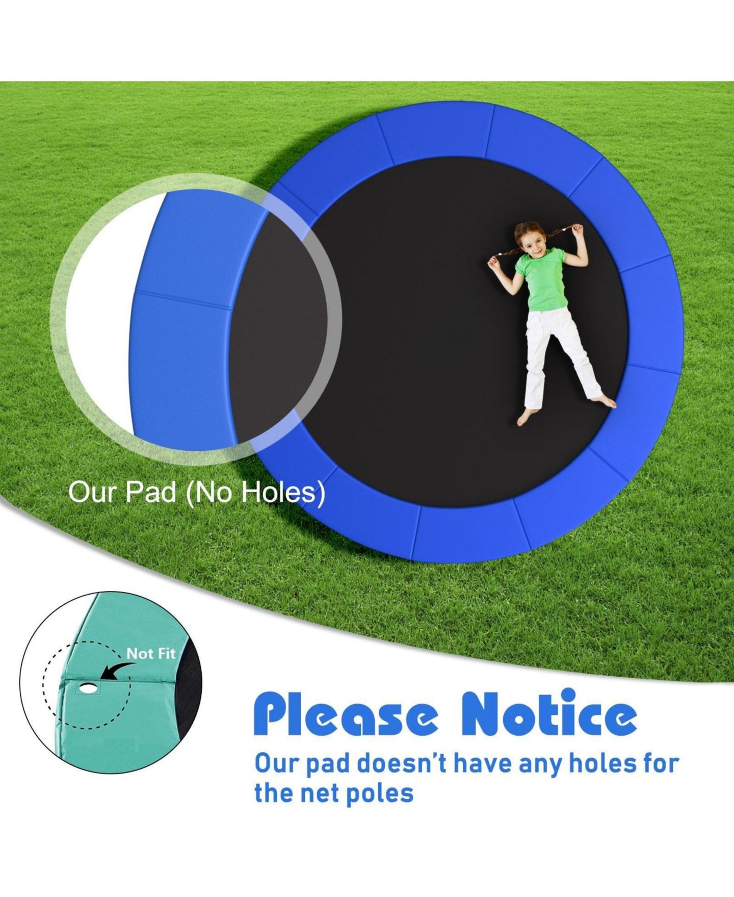 Детская игрушка GOUUN 16 Feet Waterproof and Tear-Resistant Universal Trampoline Safety Pad Spring Cover — фото 5
