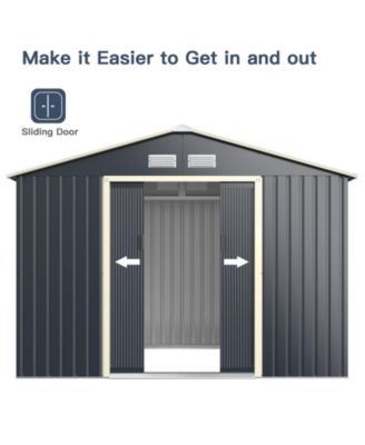 9 x 6 Feet Metal Storage Shed for Garden and Tools