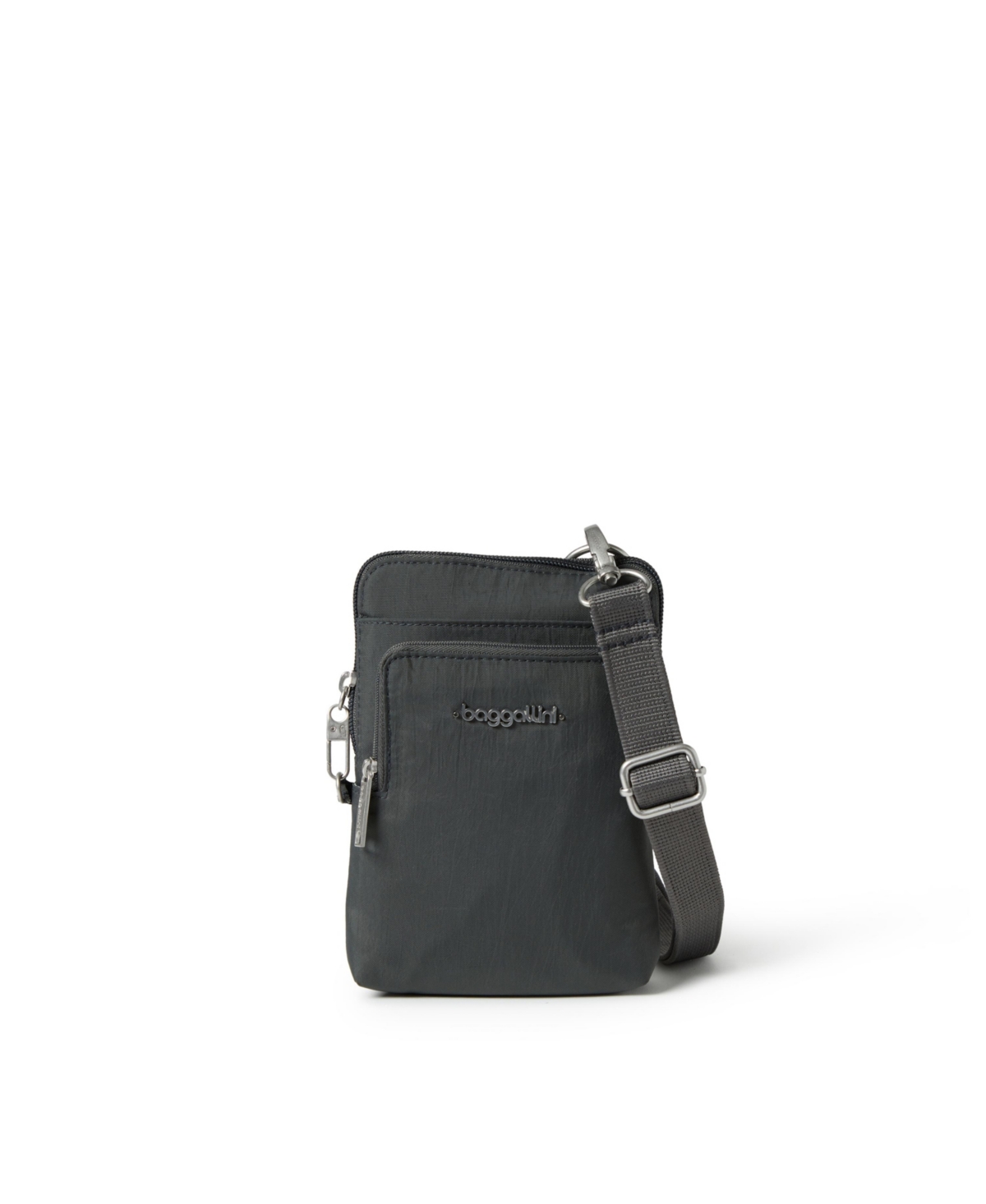 Baggallini Securtex Anti-theft Activity Crossbody Bag In Charcoal