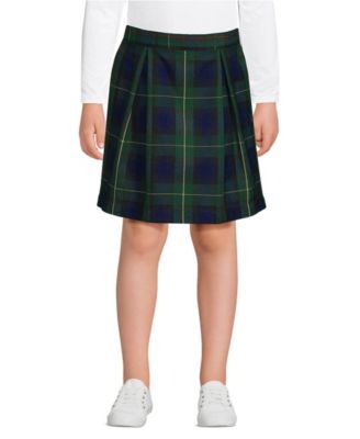 Big Girls School Uniform Plaid Skort Top of Knee