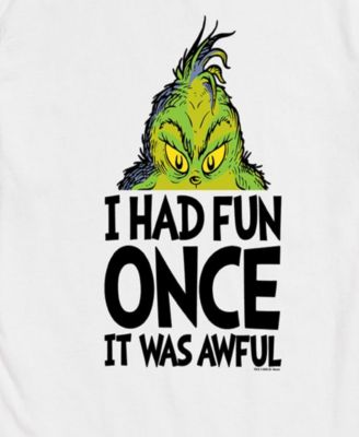 Men's The Grinch Had Fun Once People Short Sleeve Tee