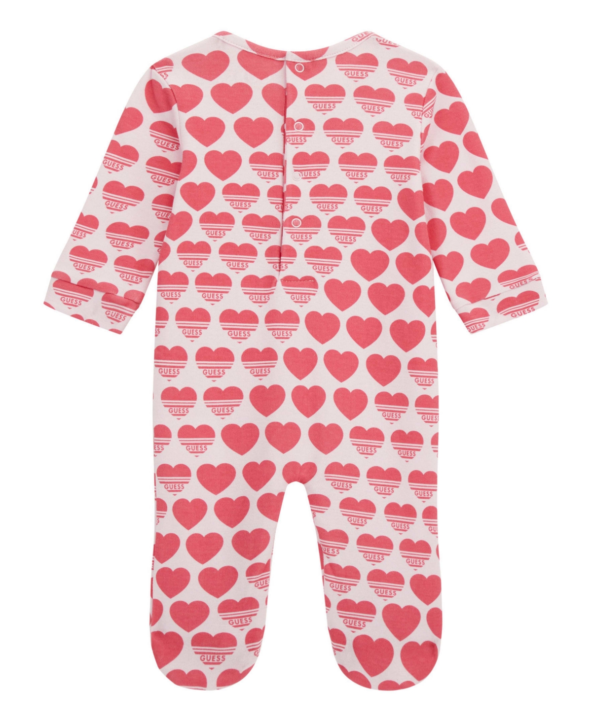 Guess Baby Girl Printed Long Sleeve Coverall In Multi