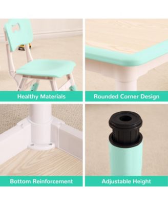 5-Pc HDPE Adjustable Graffiti Desktop Kids Activity Table Set