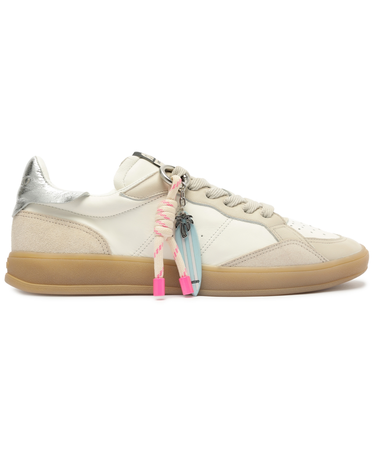 Arezzo Women's Millie Lace-up Sneakers With Charms In White Silver