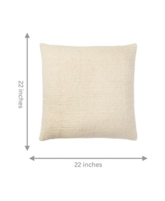 Madera Cross Weave Decorative Pillow Cover, 22" x 22"