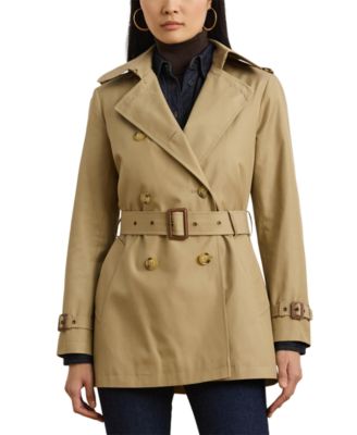 Lauren Ralph Lauren Women's Short Double-Breasted Belted Lauren Ralph Lauren Women's Short Double-Breasted Belted