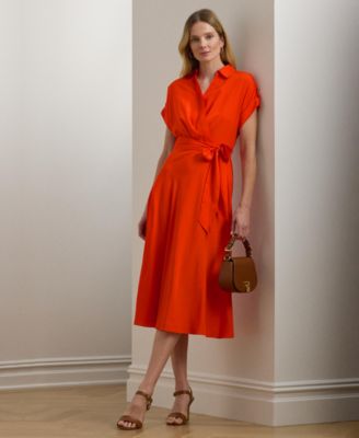 Lauren Ralph Lauren - Women's Belted Crepe Dress