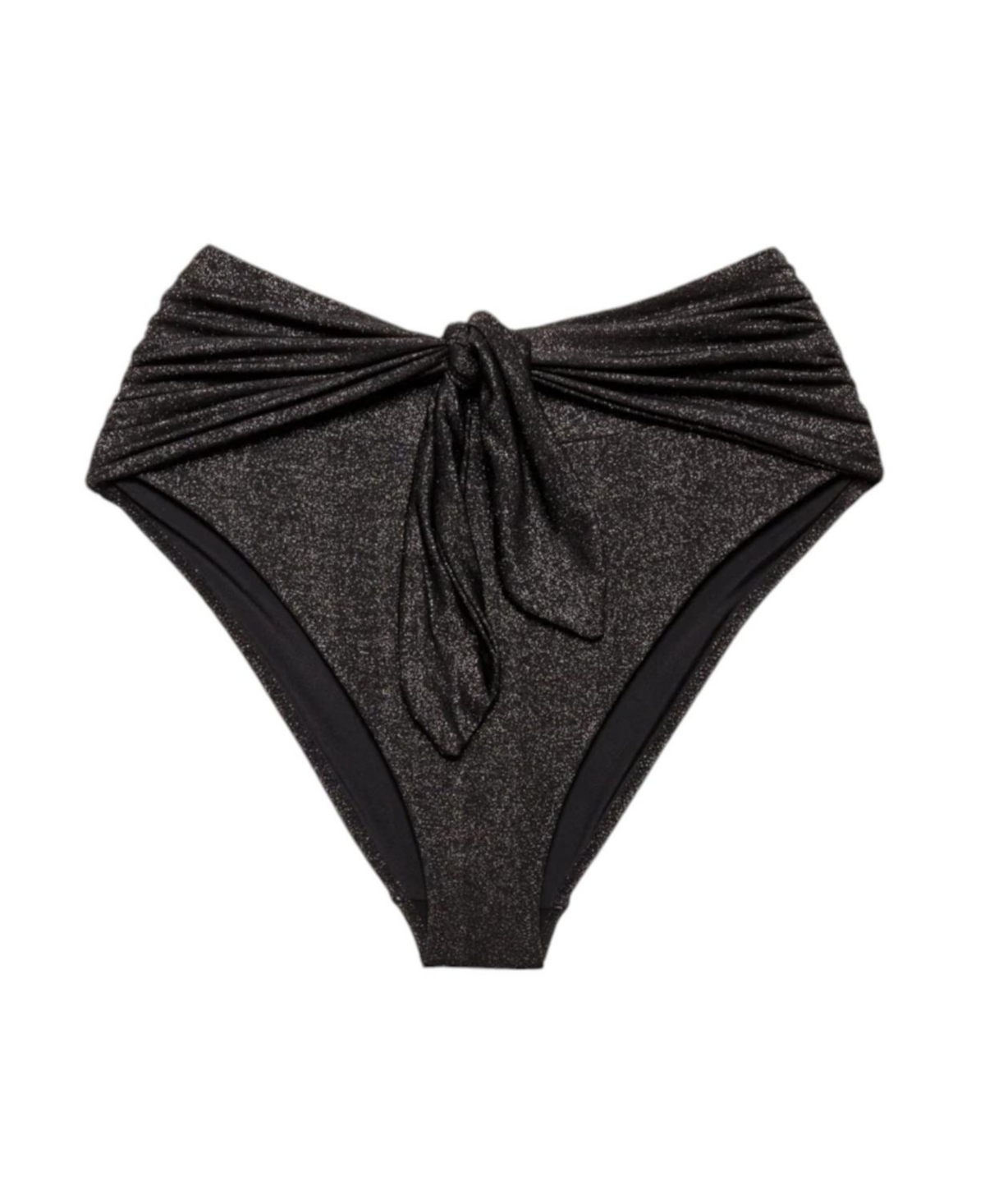 Women's Bikini Bottom Belto - Black lurex
