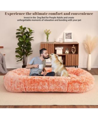 Human Sized Dog Bed for Adult People,71"x43.3"x10" Large Dog Bed