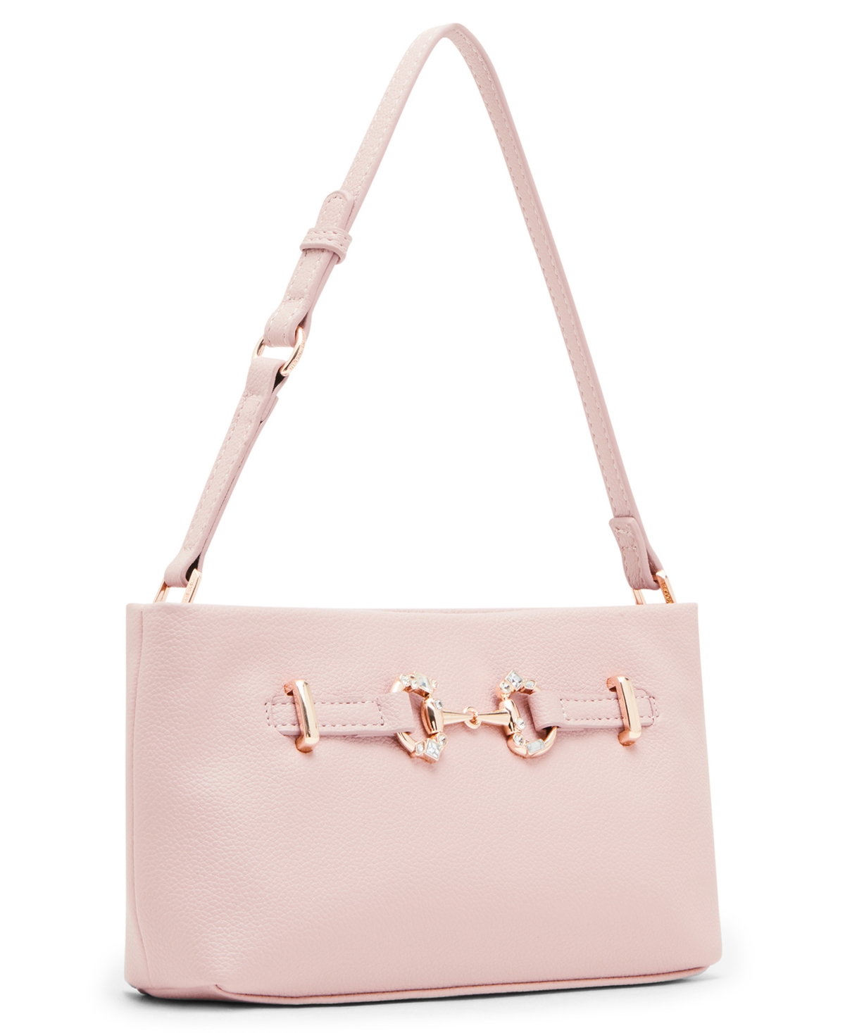 Anne Klein East West Crystal Horsebit Small Shoulder Bag
