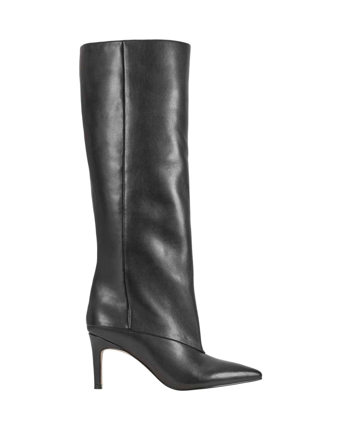 Marc Fisher Ltd Gentle Pointed Toe Knee High Boot In Black Leather