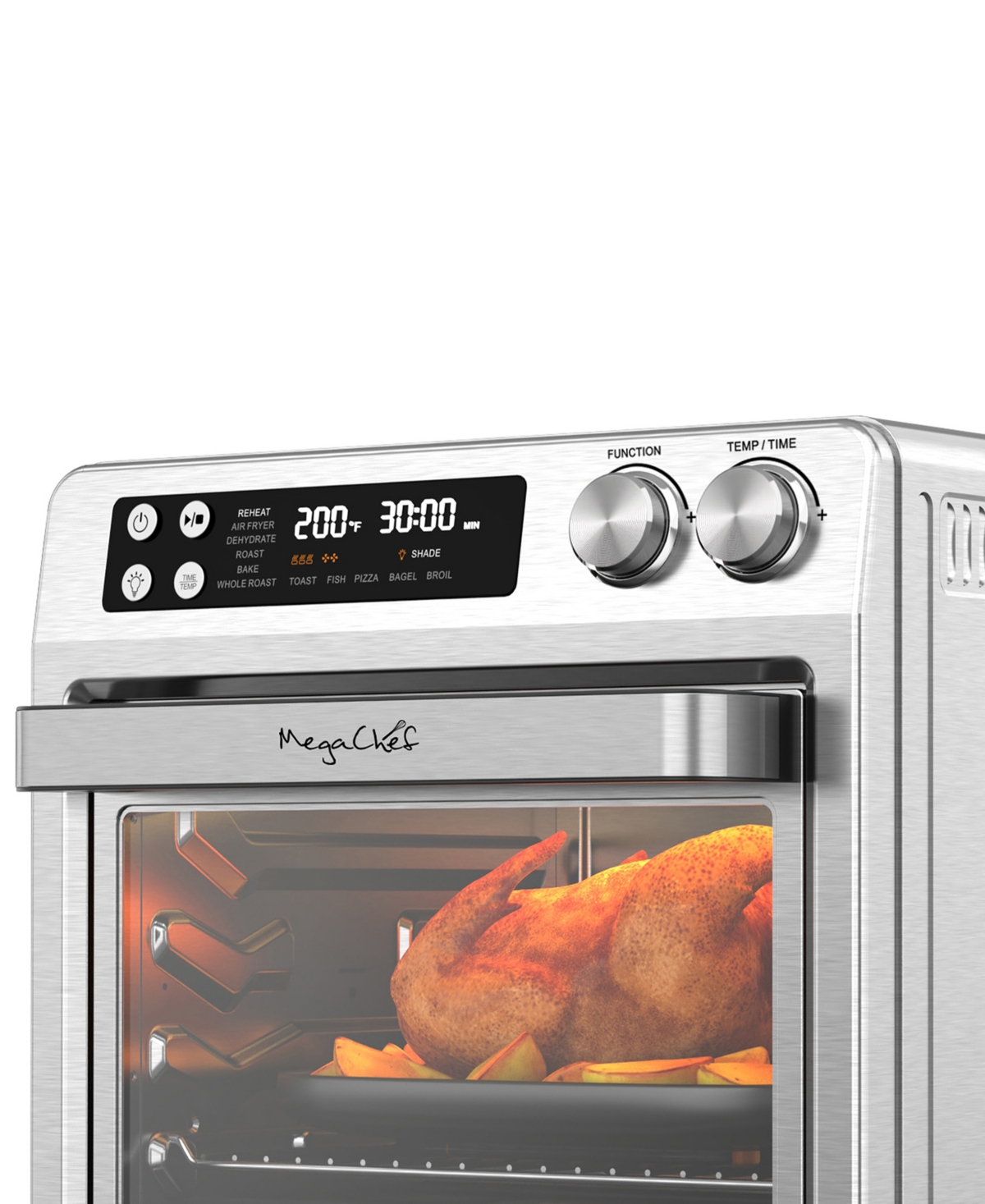 Megachef 25 Liter Digital Electric Air Fryer And Countertop Oven In Silver