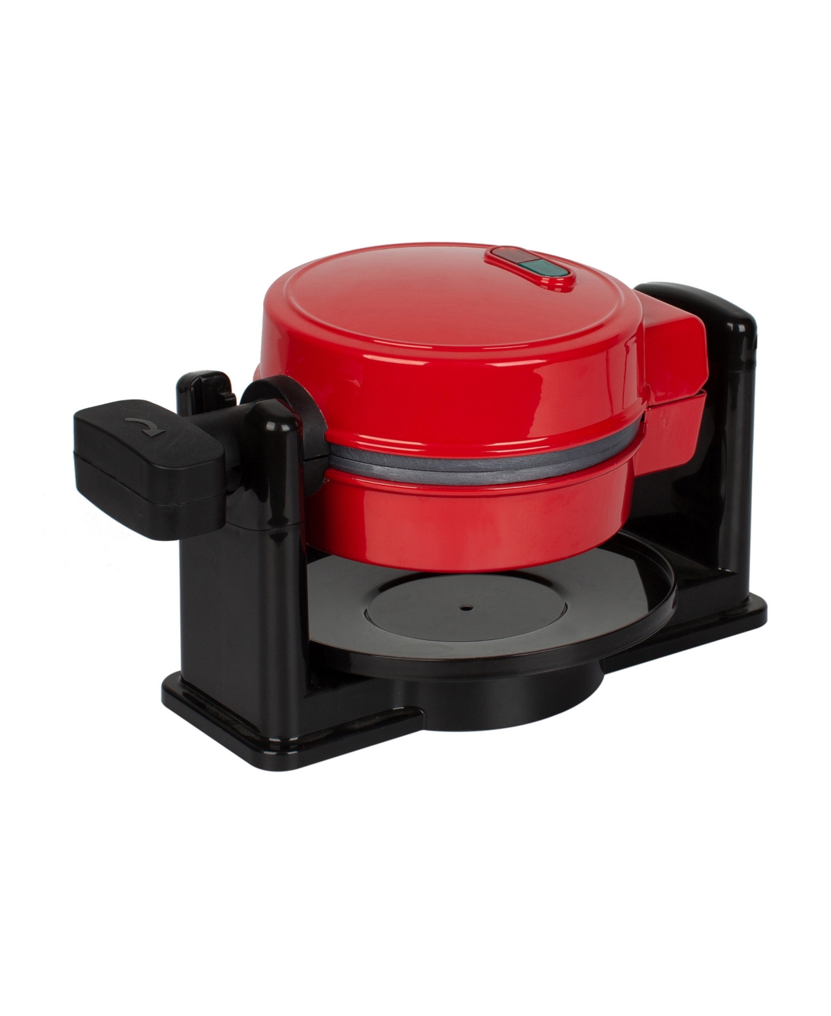 Megachef Round Electric Flip 5in Belgian Waffle Maker In Red