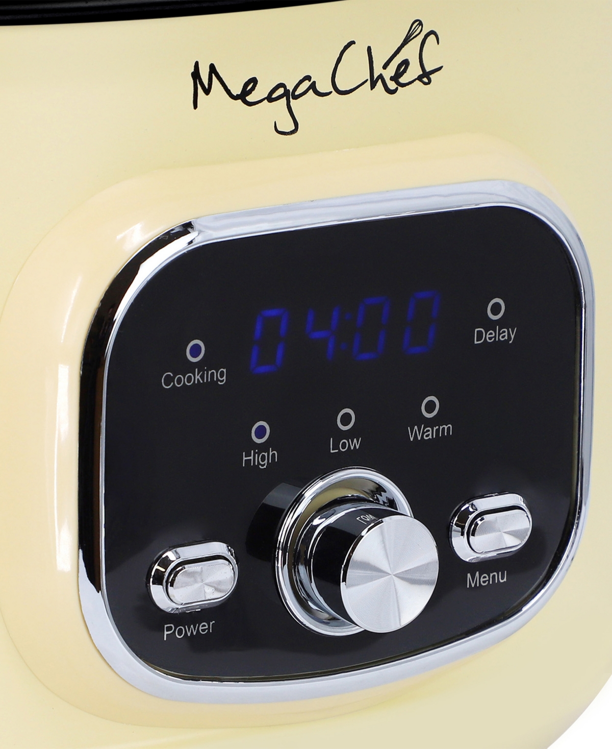 Megachef 3.5 Quart Oval Electric Slow Cooker In Ivory