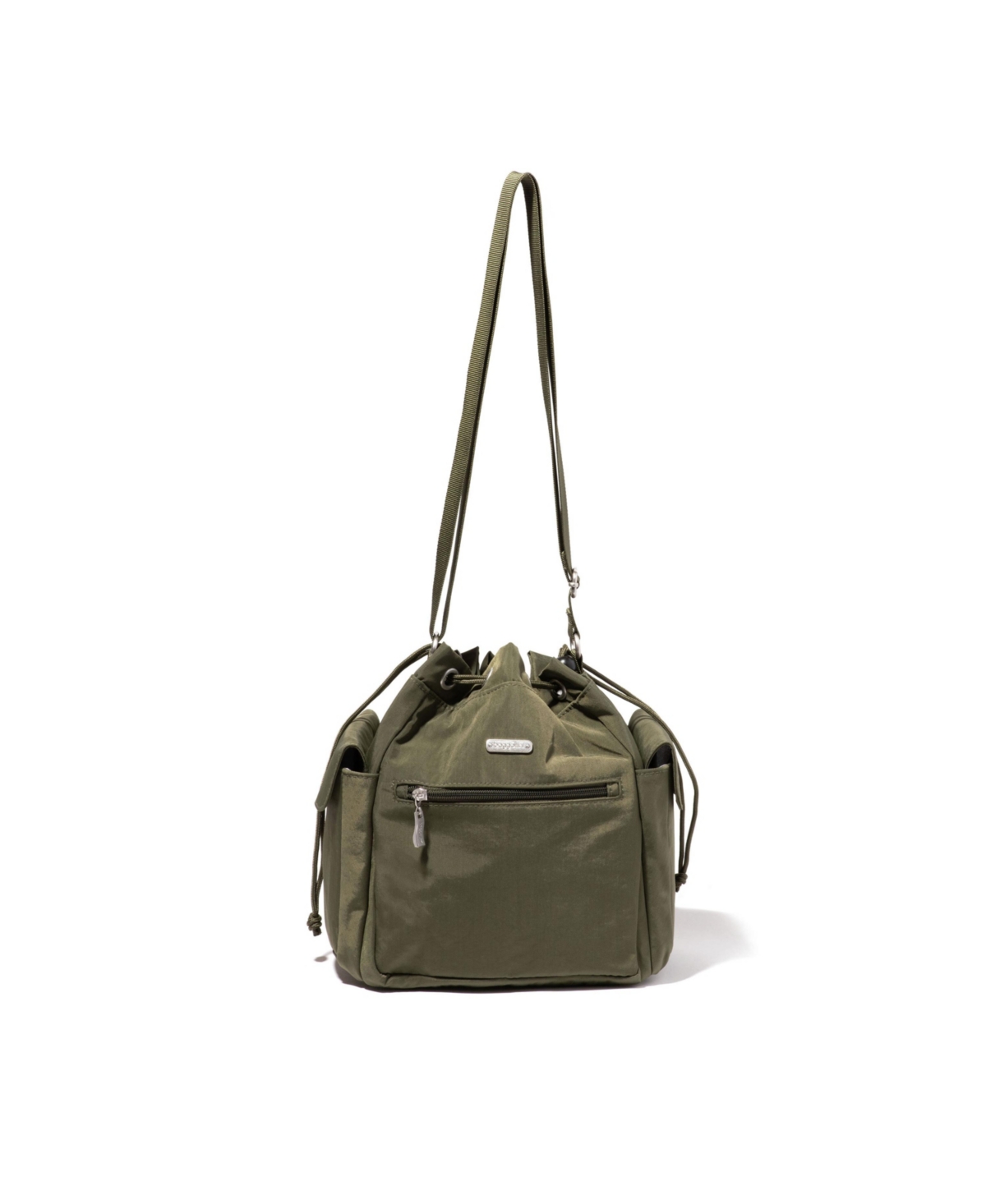 Baggallini Drawstring Crossbody Bag In Olive