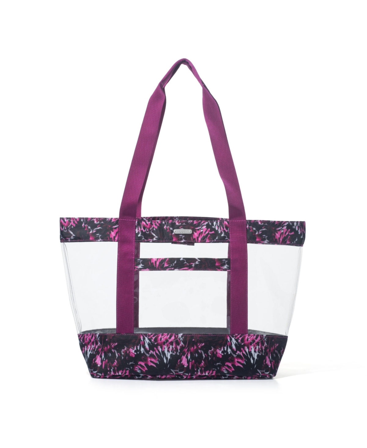 Baggallini Carry Away Clear Pouch Tote In Rose Bloom