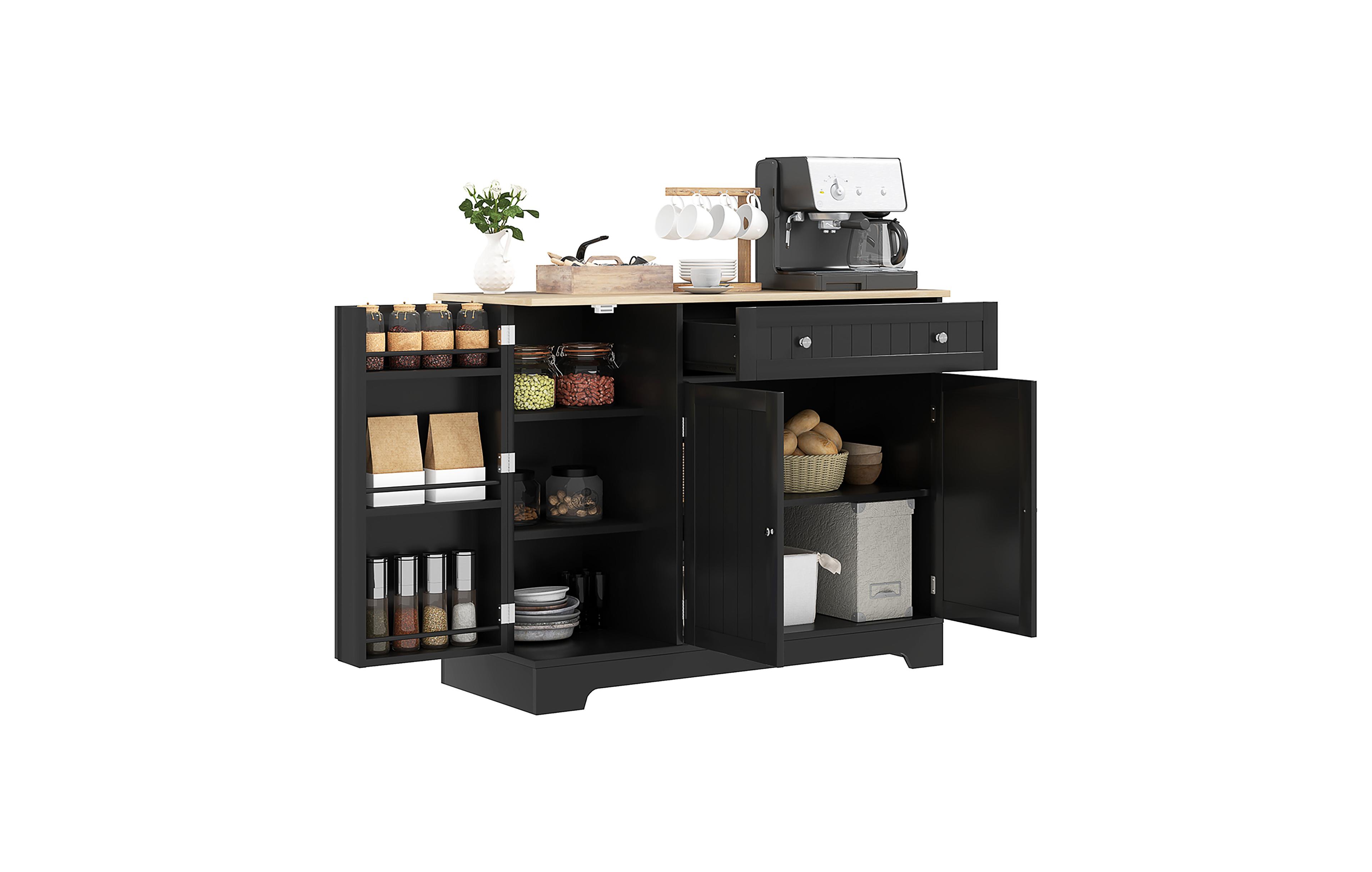 41" Sideboard Buffet Cabinet with Storage Drawer, Adjustable Shelf,
