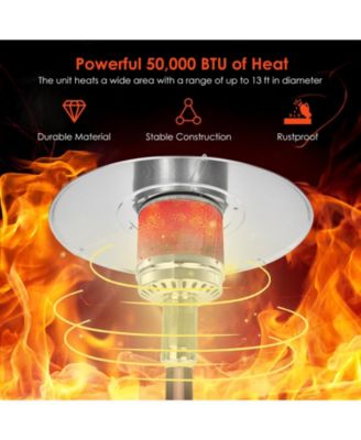 50000 BTU Garden Propane Standing LP Gas Steel Accessories Heater