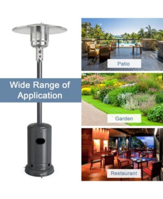 50000 BTU Stainless Steel Propane Patio Heater with Trip over Protection