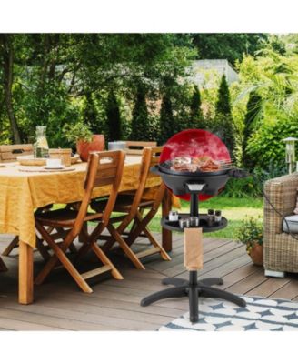 Electric BBQ Grill 1350W Non-stick 4 Temperature Setting Outdoor Garden Camping