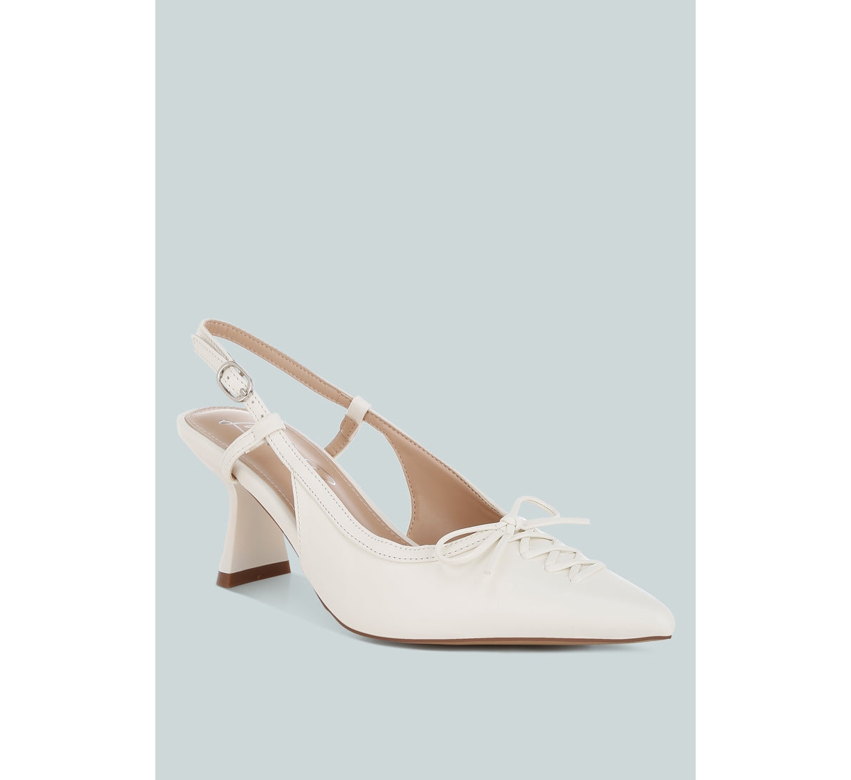 London Rag Danvers Kitten Heel Pointy Slingbacks