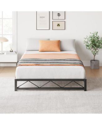 6 Inches King Size Metal Platform Bed Frame,Low Bed Frame with Steel Slat Support, Mattress Foundation, No Box Spring Needed, Easy Assembly