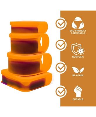 Go Go Silicone Bowl and Sandwich Container Set of 4 (10oz, 20oz, 30oz)