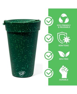 Coffee Tumbler 16oz: 2 pk - Green Speckled