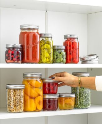 Wide Set of 6 Mason Jars with Airtight Lids