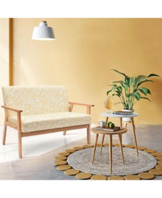 Modern Fabric Loveseat Sofa Couch Upholstered 2-Seat Armchair