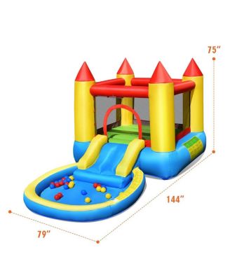 Inflatable Kids Slide Bounce House with 550w Blower
