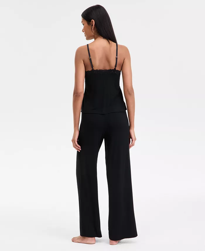 Women's Lace-Trim Knit Tank & Pajama Pants Set - thumbnail 3