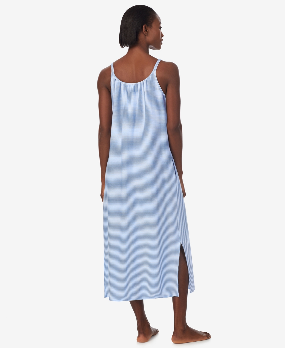 RALPH LAUREN WOMEN'S DOUBLE STRAP BUTTON NECK BALLET GOWN 