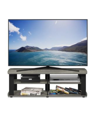 The Entertainment Center TV Stand, French Oak Grey & Black - 13.4 x 43.3 x 13.1 in.
