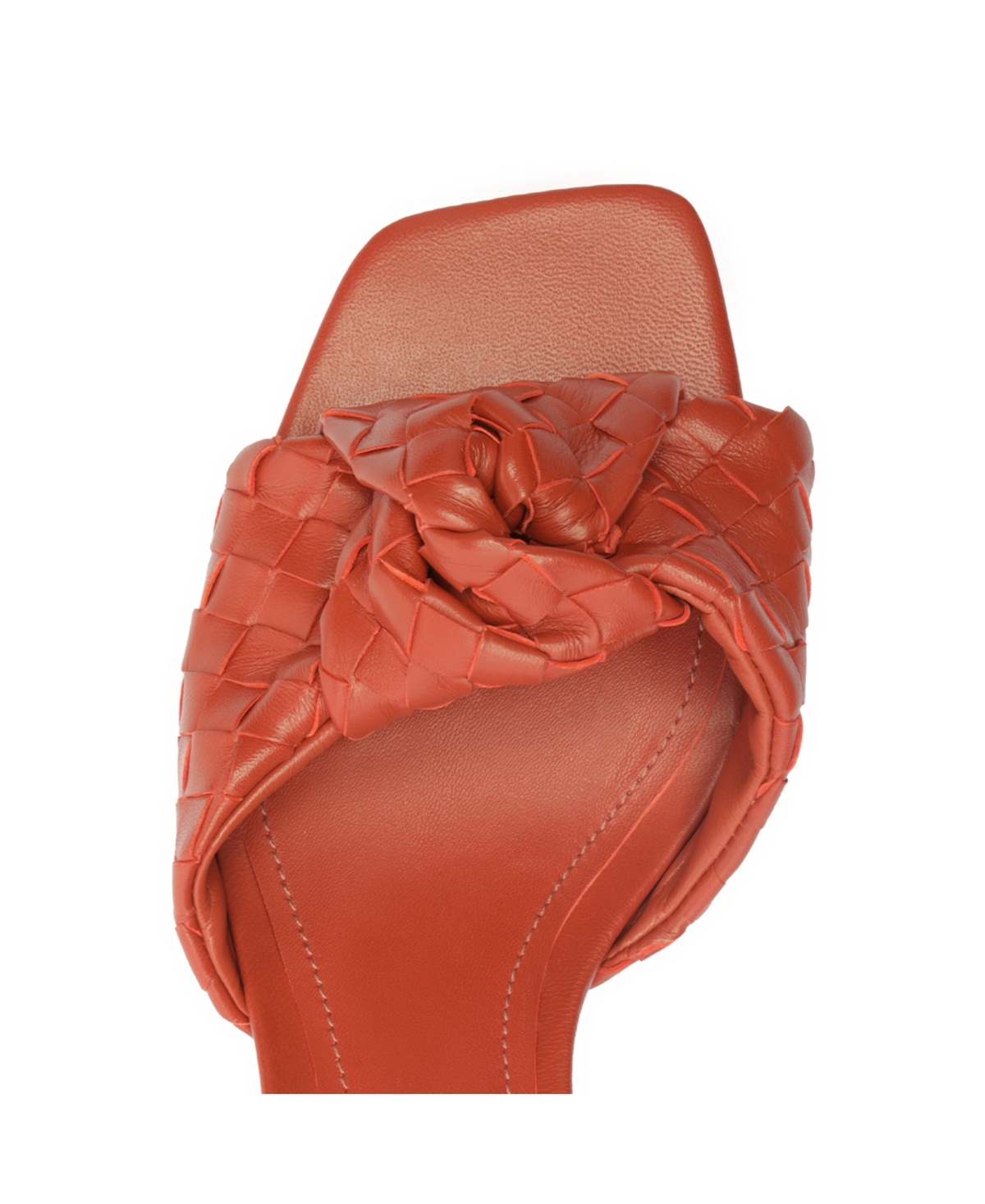 Shop Schutz Women's Kareena Knot Mule Sandals In Orange