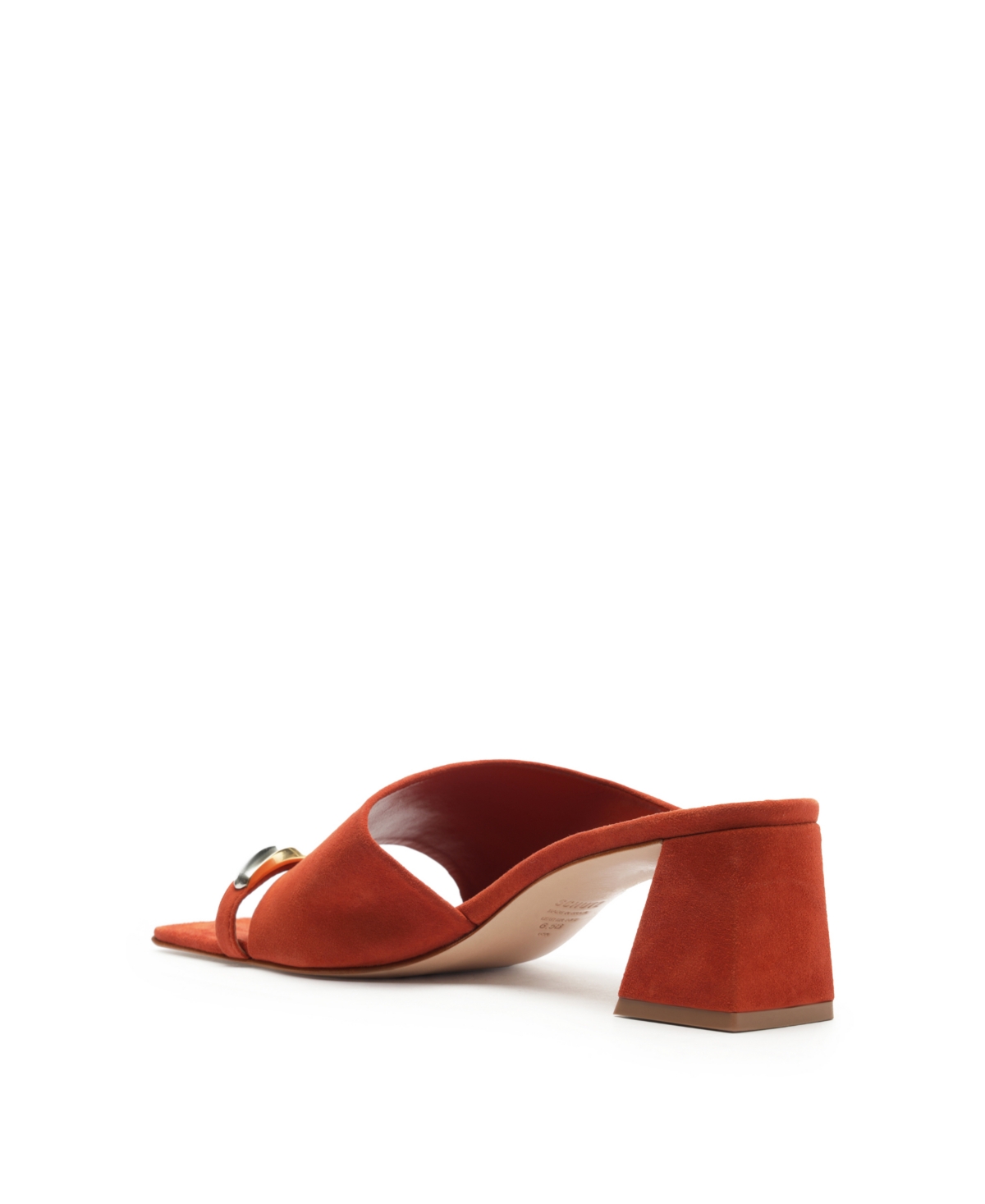 Shop Schutz Women's Jodie Mid-block Heel Sandals In Orange