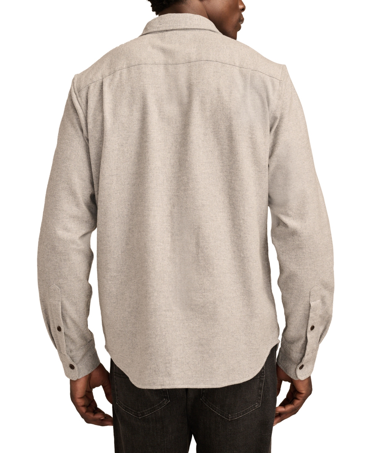 Lucky Brand Men's Solid Cloud Soft Long Sleeve Flannel Shirt