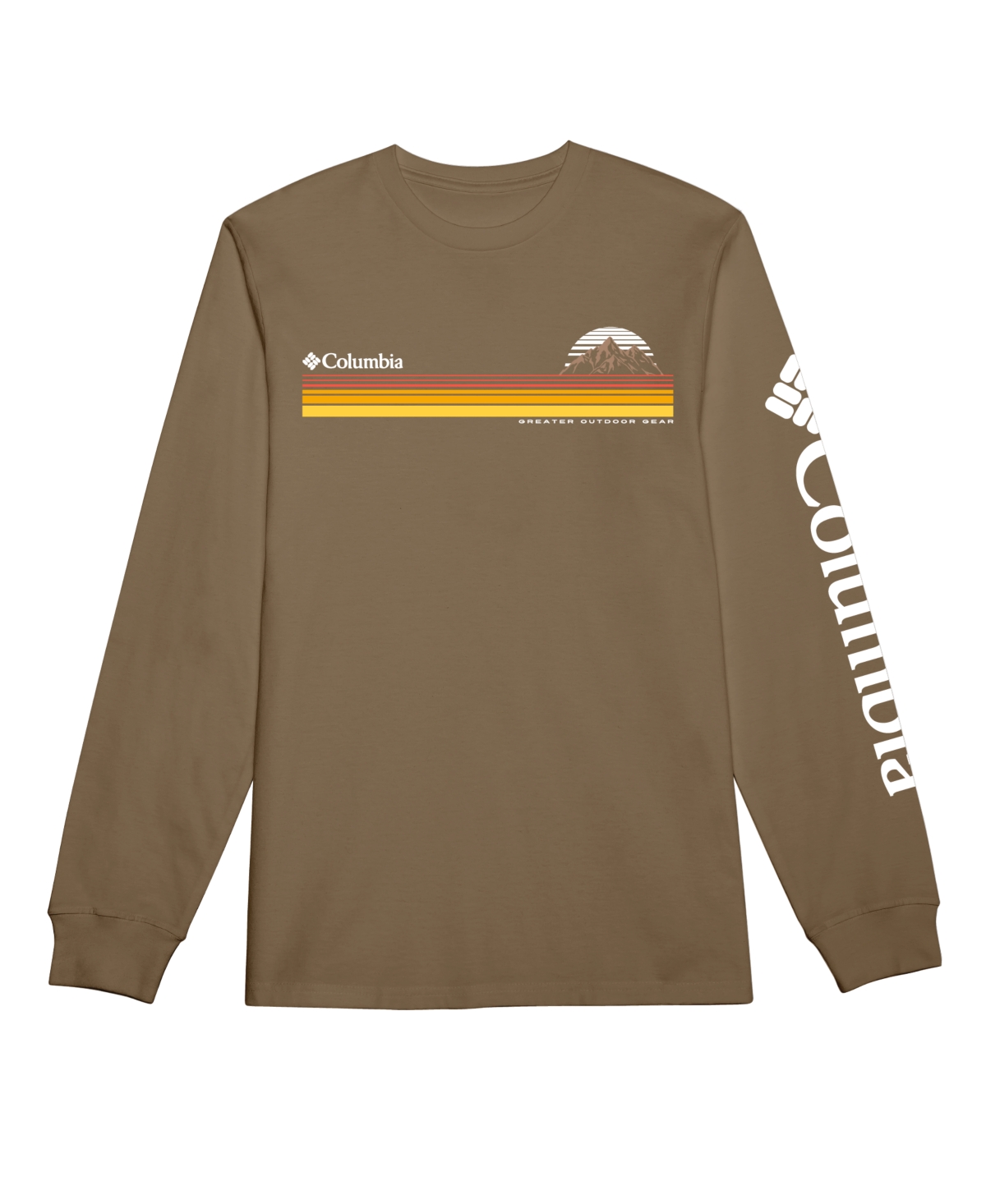 Columbia Men's Classic-Fit Stripe Logo Graphic Long-Sleeve T-Shirt