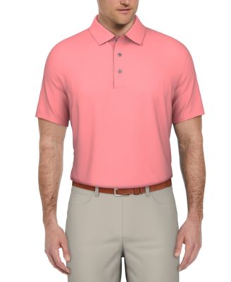 PGA TOUR - Men's Airflux Solid-Color Mesh Polo Golf Shirt