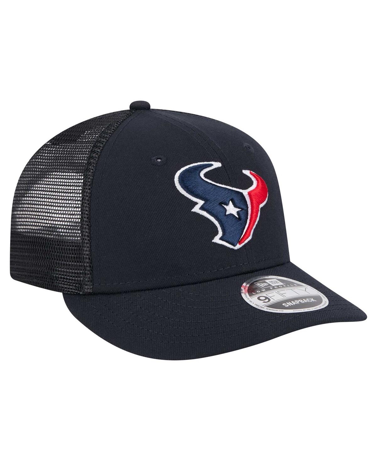 New Era Men's Navy Houston Texans Low Profile 9fifty Snapback Hat In Blue
