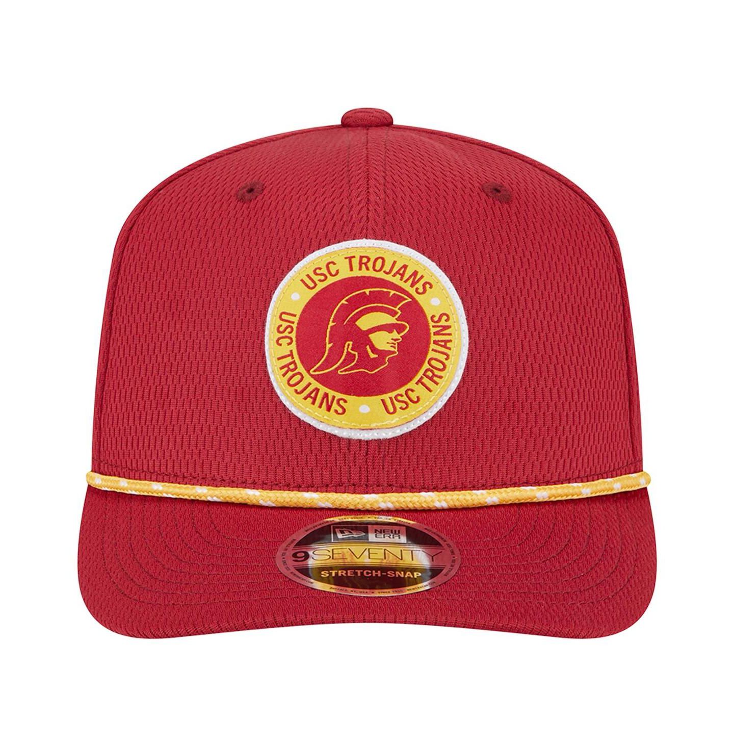 Мужской головной убор New Era Crimson USC Trojans Coolera 9SEVENTY Rope Stretch-Snap Hat — фото 2