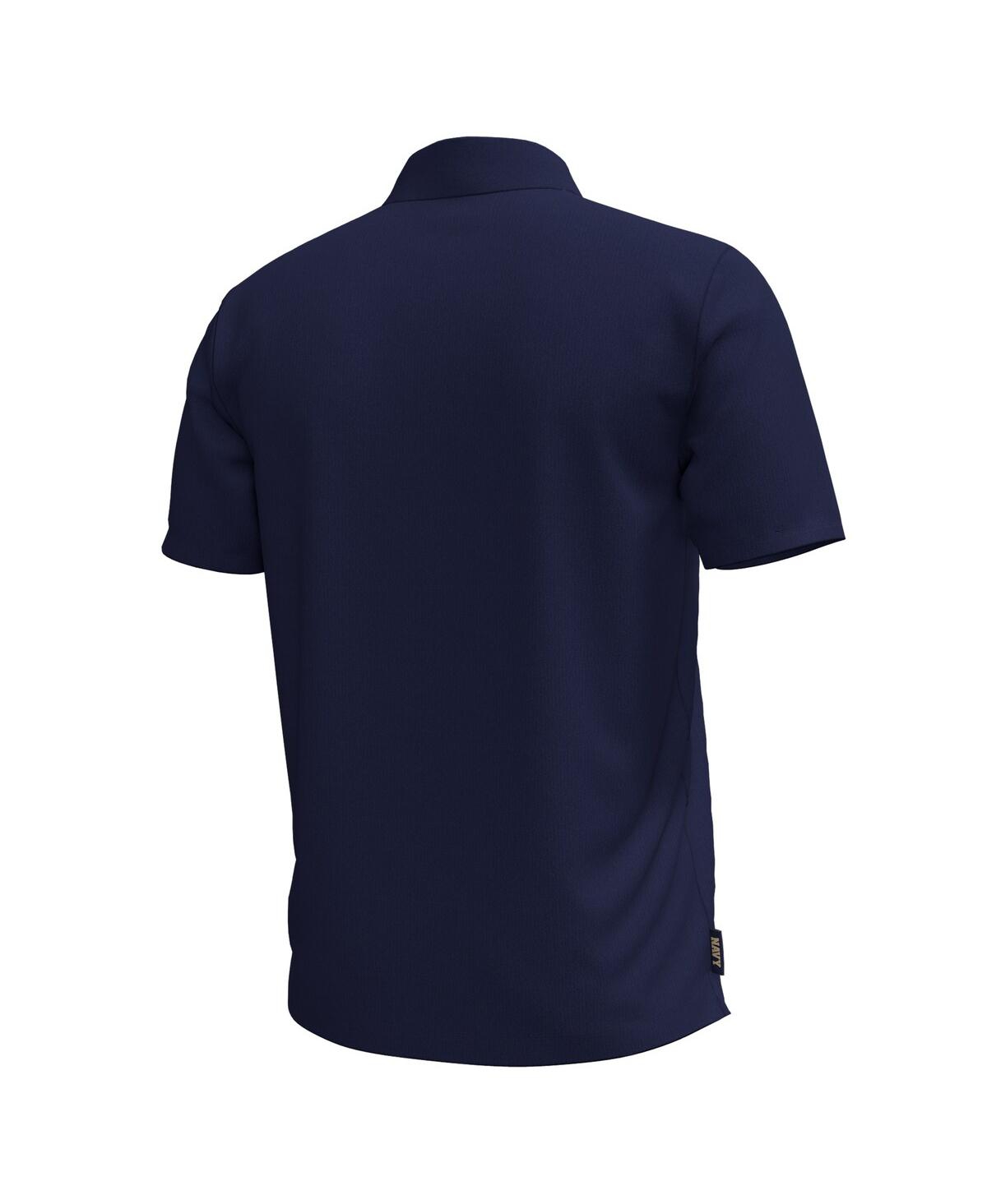 Under Armour Men'sNavy Midshipmen Playoff Chest Stripe Performance Polo - Navy