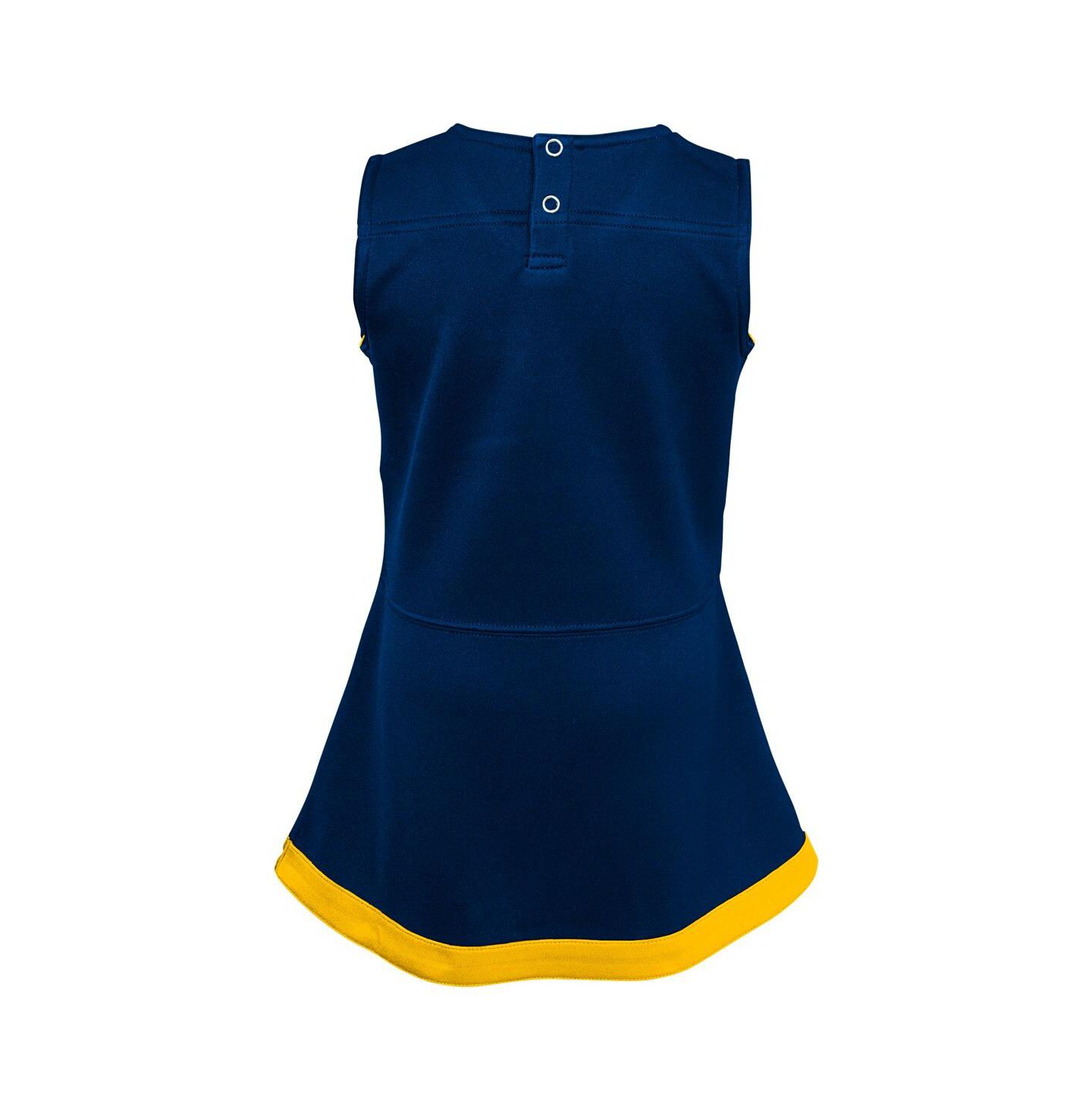 Платье Outerstuff Navy Michigan Wolverines Cheer Captain Jumper Dress для девочек — фото 3