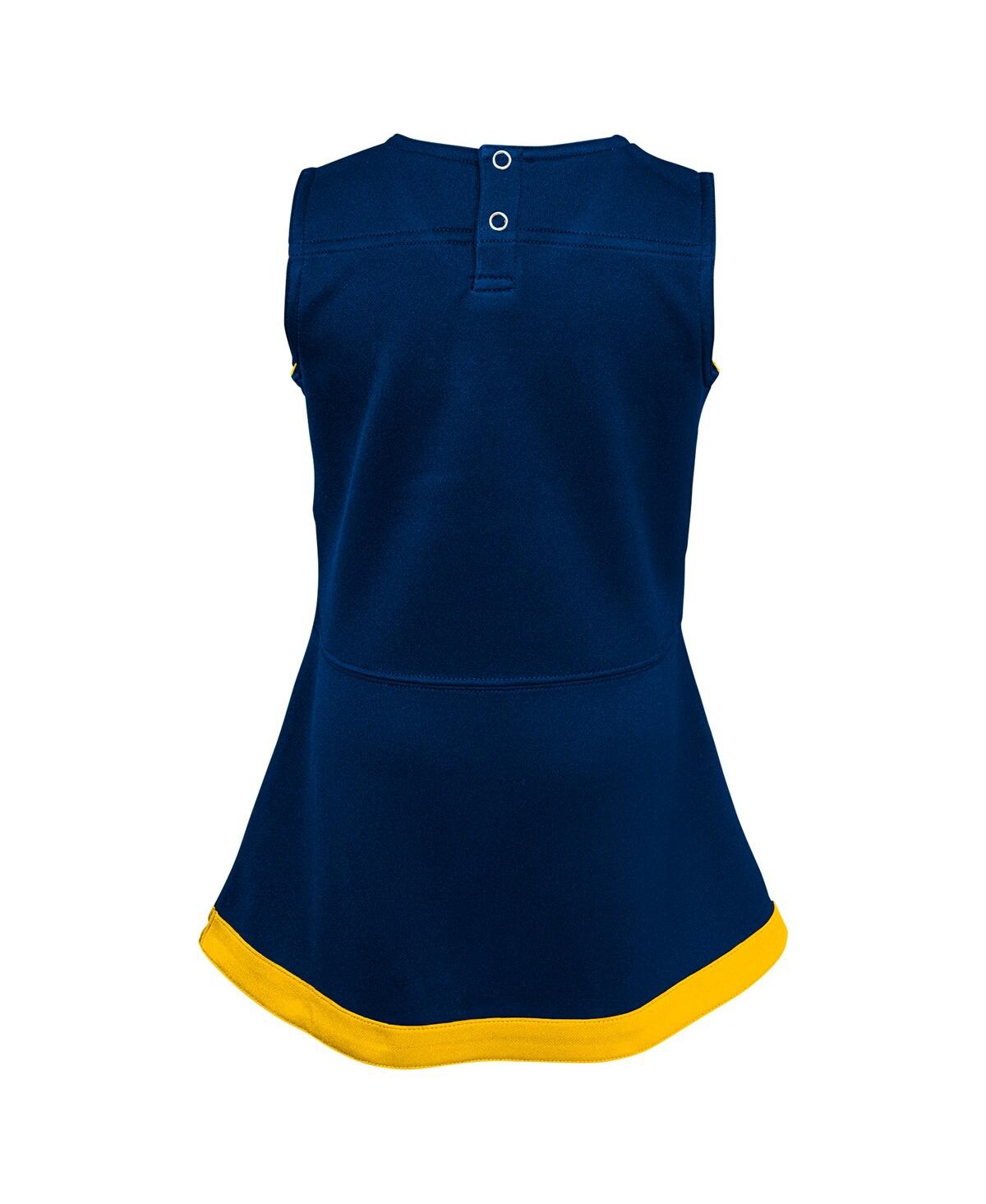 Outerstuff Big Girls Navy Michigan Wolverines Cheer Captain Jumper Dress