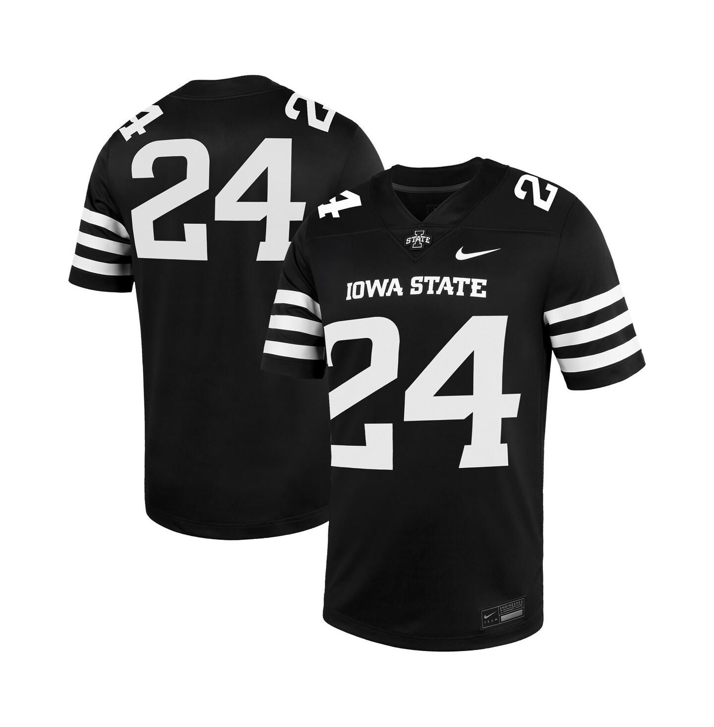 Мужской топ Nike 24 Black Iowa State Cyclones Alternate Game Jersey — фото 1