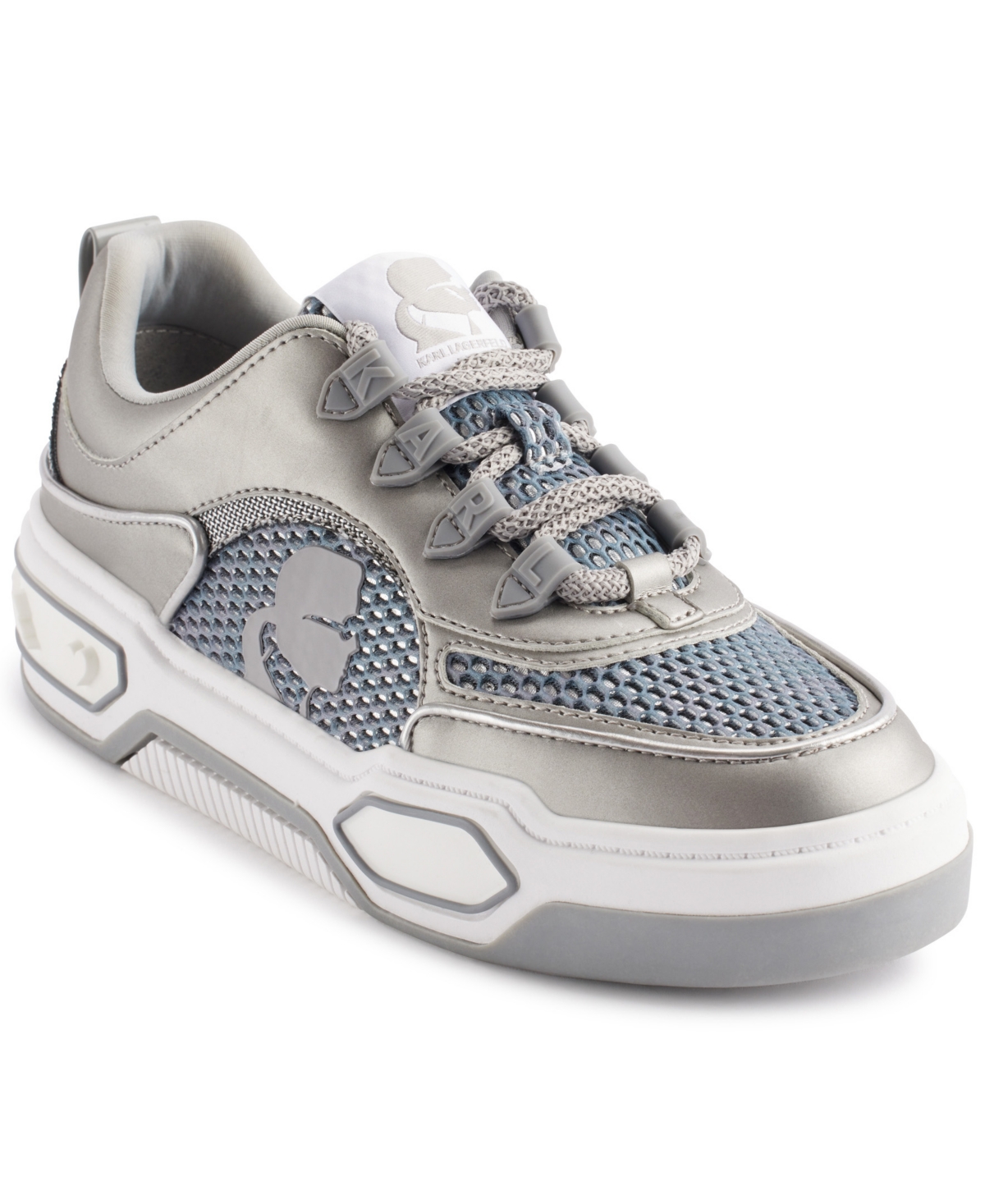 Karl Lagerfeld Paris Colden Sneaker In Gray,pewter
