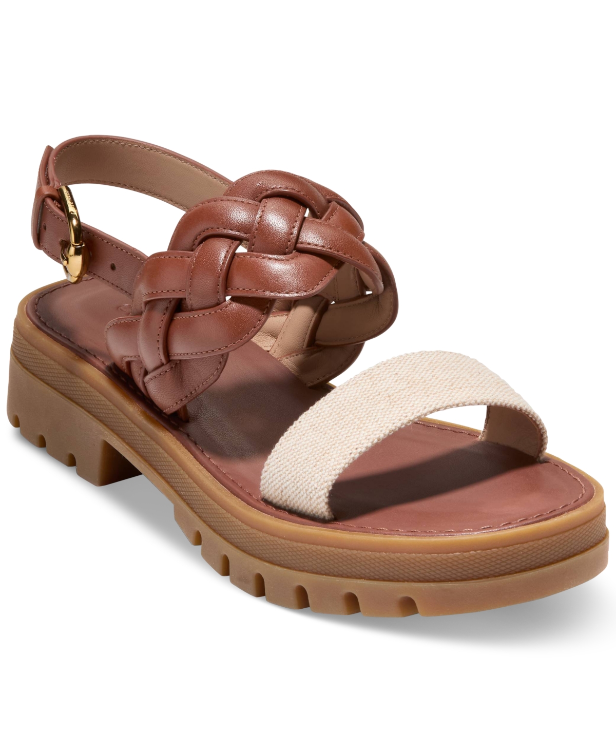 Cole Haan Women's Cressida Lug Flat Sandals In Natural Canvas