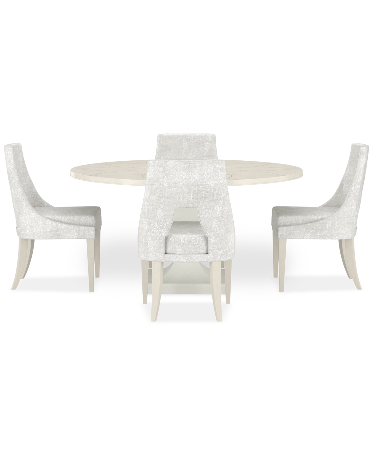 Macy's Mezzanine 5-pc. Dining Set (round Table & 4 Side Chairs) In No Color